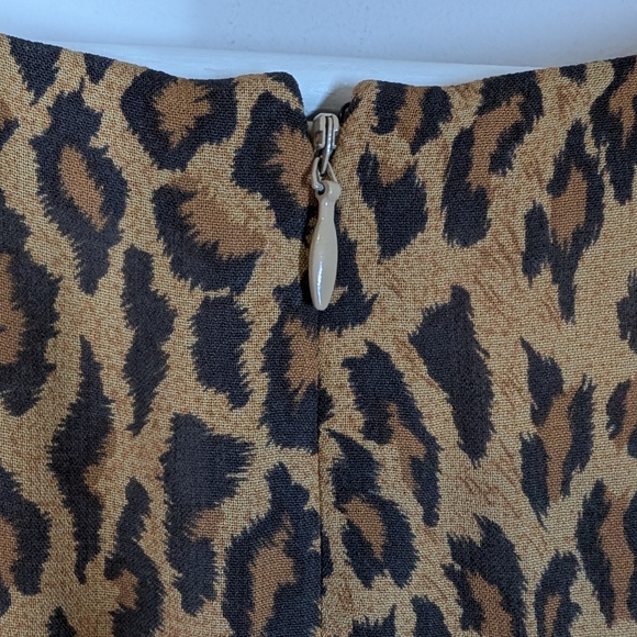 Vintage Jones New York Sport Leopard Maxi Dress Size 14 - Picture 7 of 7